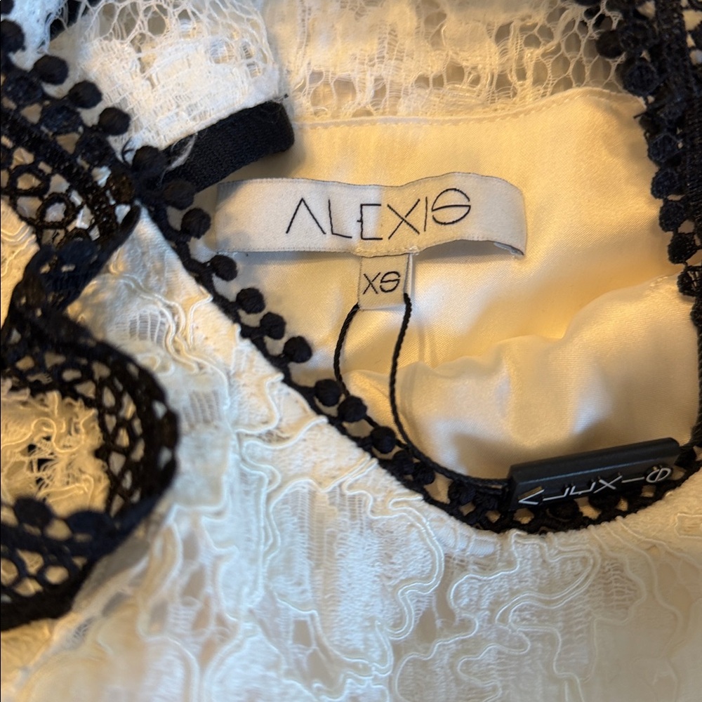 Alexis Evie Lace Dress Size XS Black White NWT - Picture 9 of 14